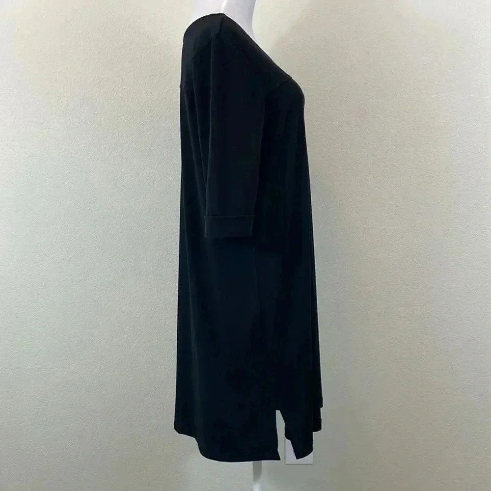 Clara Sun Woo black 3/4 sleeve mini dress size medium - Picture 4 of 9